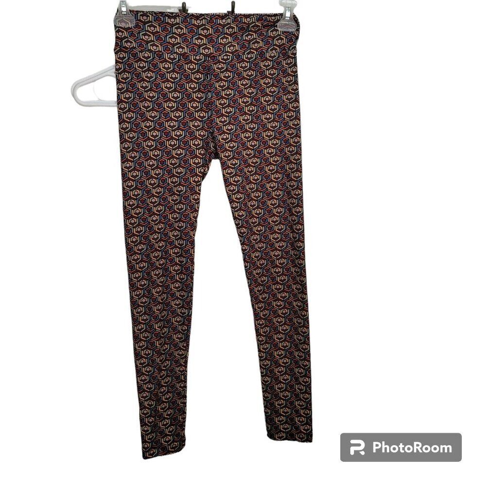 LuLaRoe Multicolor Fun Retro Shaped Leggings